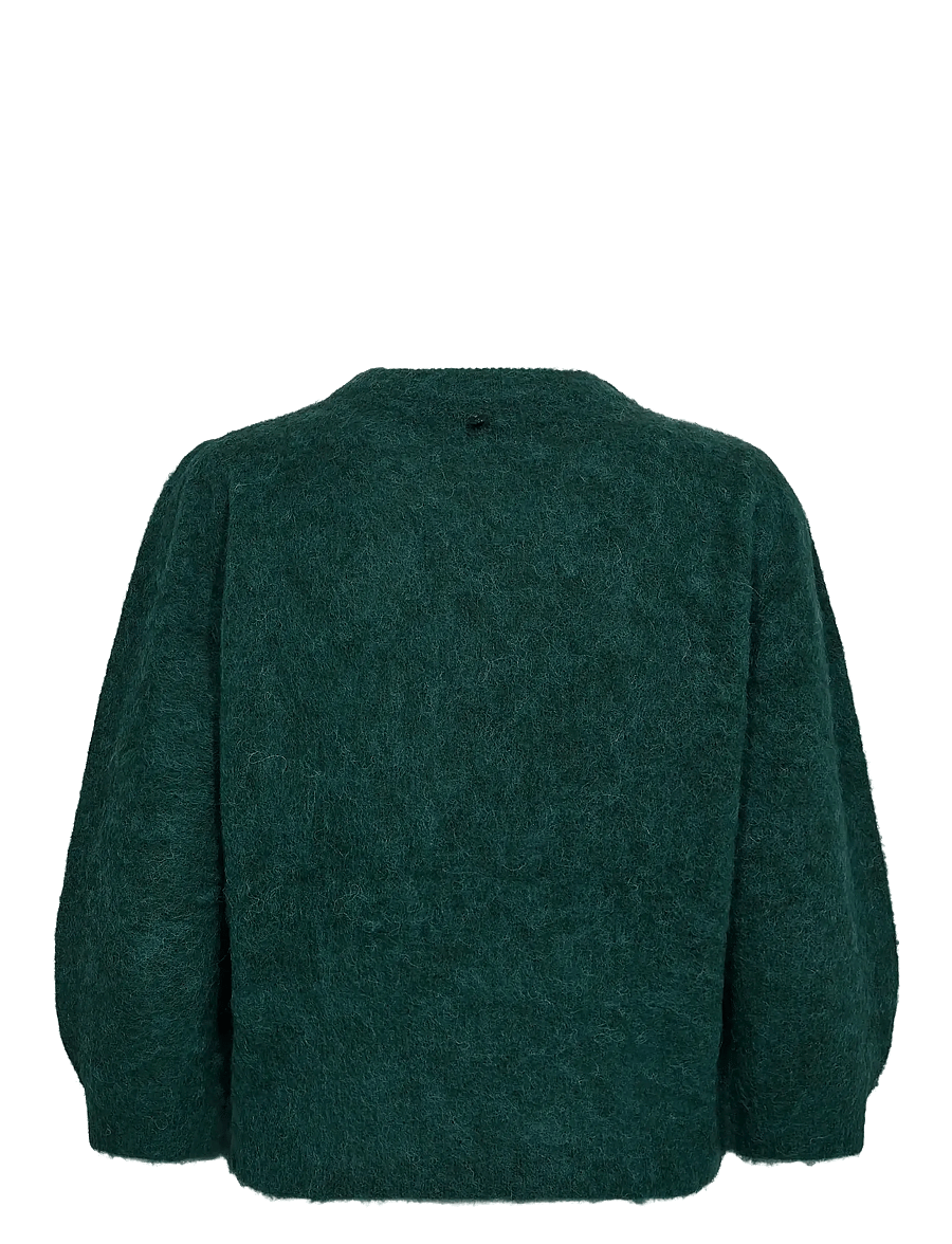 Nümph - NUSURI BRUSHED SS PULLOVER - striktrøjer - rain forest - 2