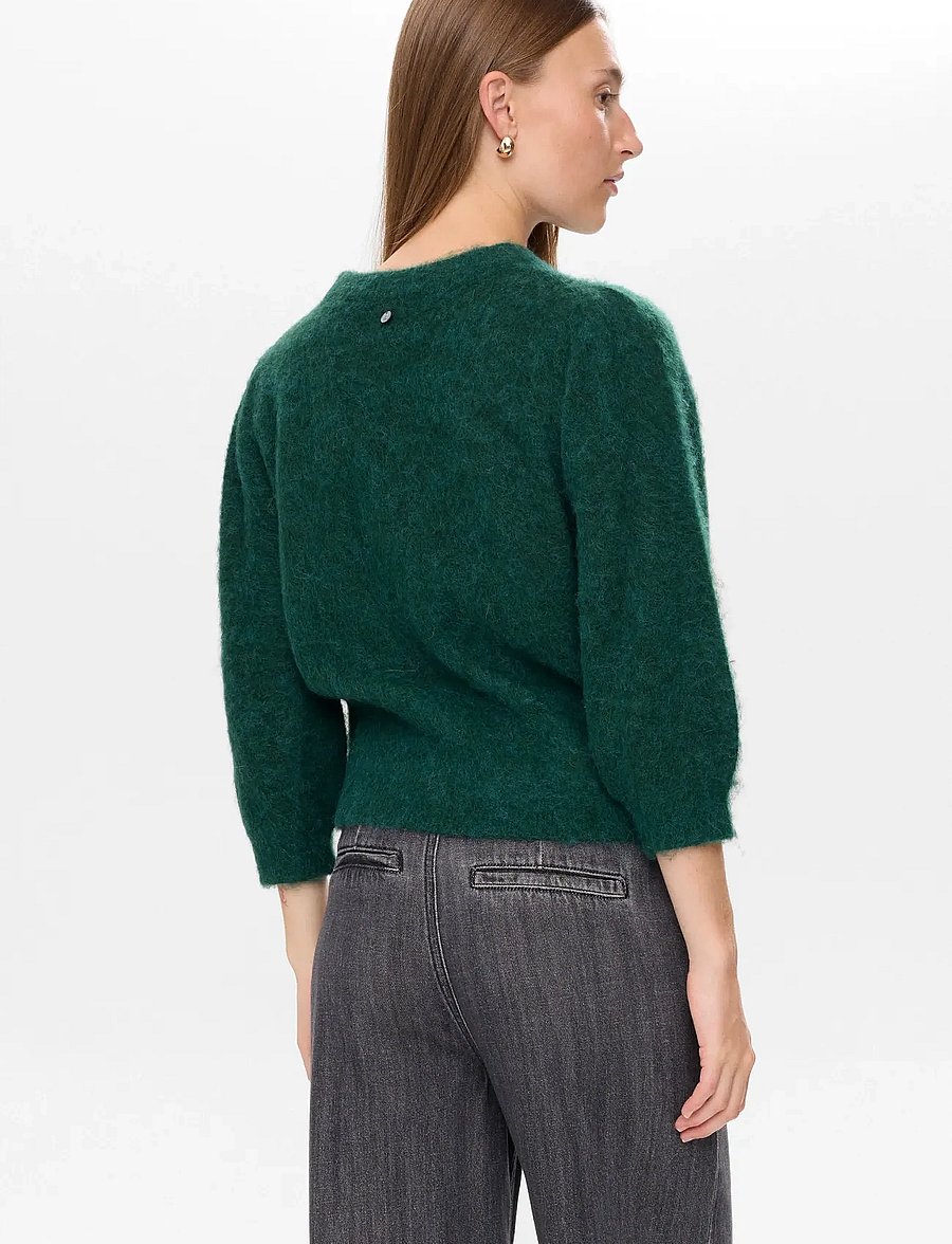 Nümph - NUSURI BRUSHED SS PULLOVER - striktrøjer - rain forest - 3