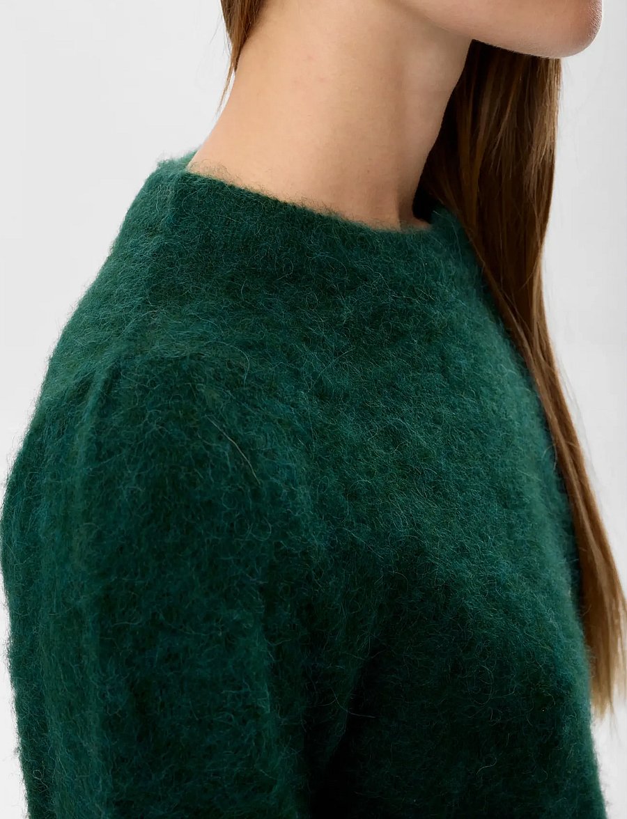 Nümph - NUSURI BRUSHED SS PULLOVER - striktrøjer - rain forest - 5