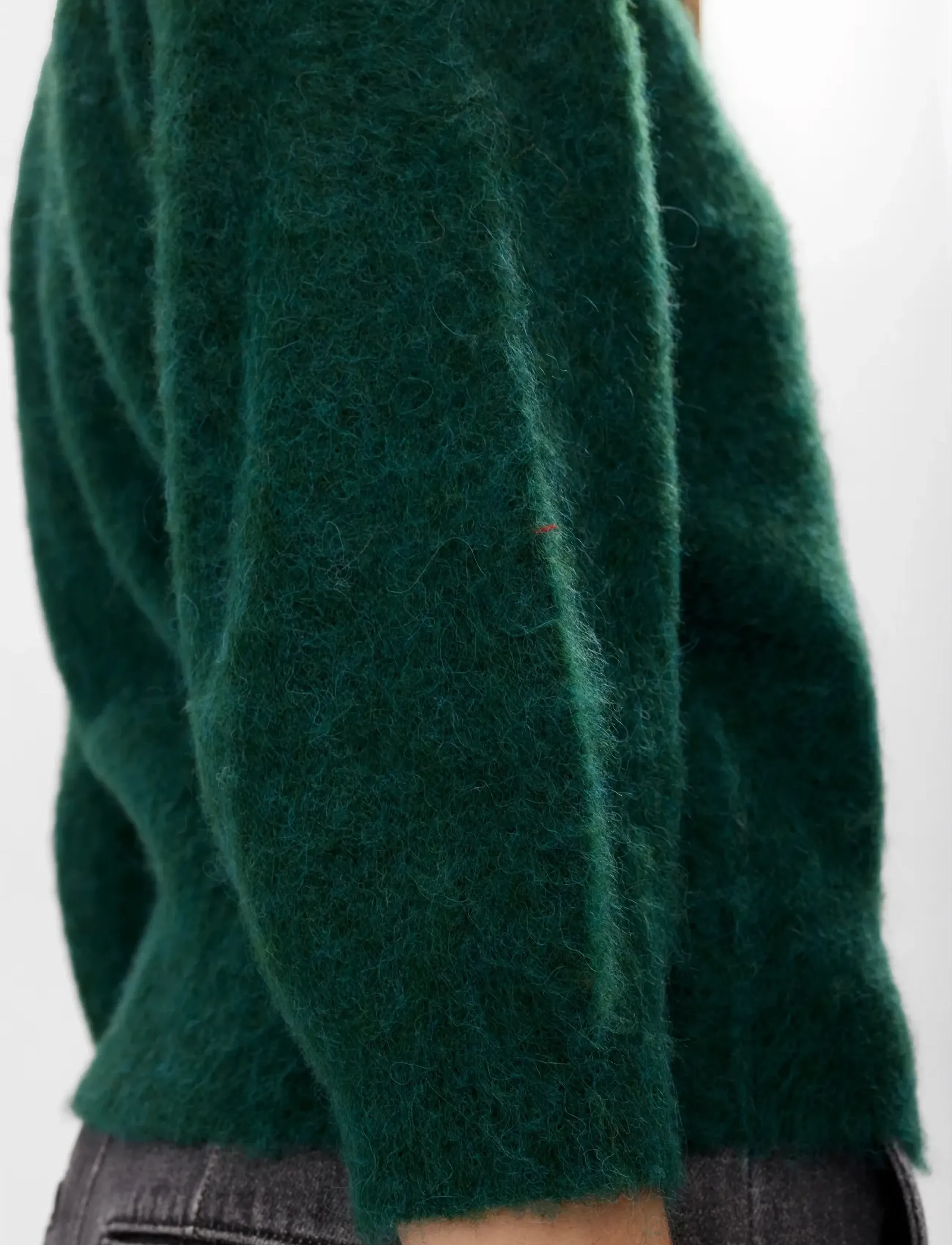 Nümph NUSURI BRUSHED SS PULLOVER - For her - RAIN FOREST / green