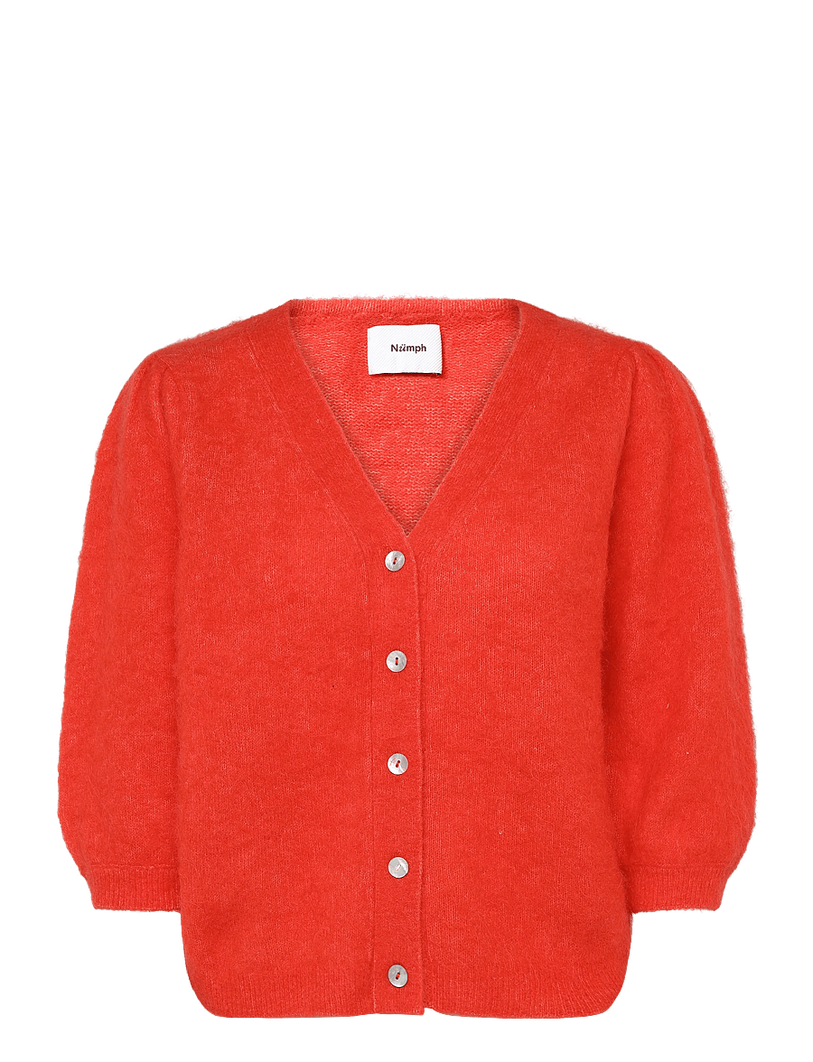 Nümph - NUSURI BRUSHED SS CARDIGAN - strickjacken - fiery red - 1