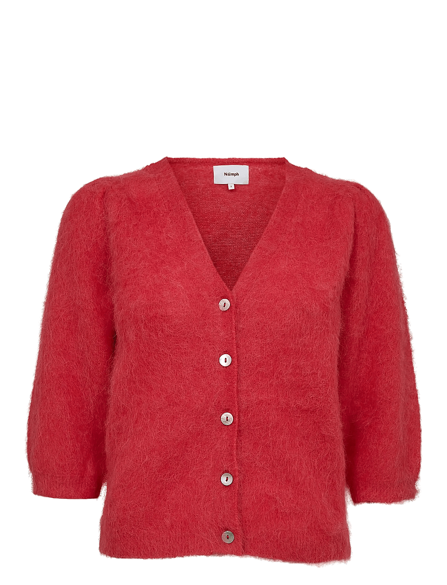 Nümph - NUSURI BRUSHED SS CARDIGAN - kardiganid - fiery red - 1