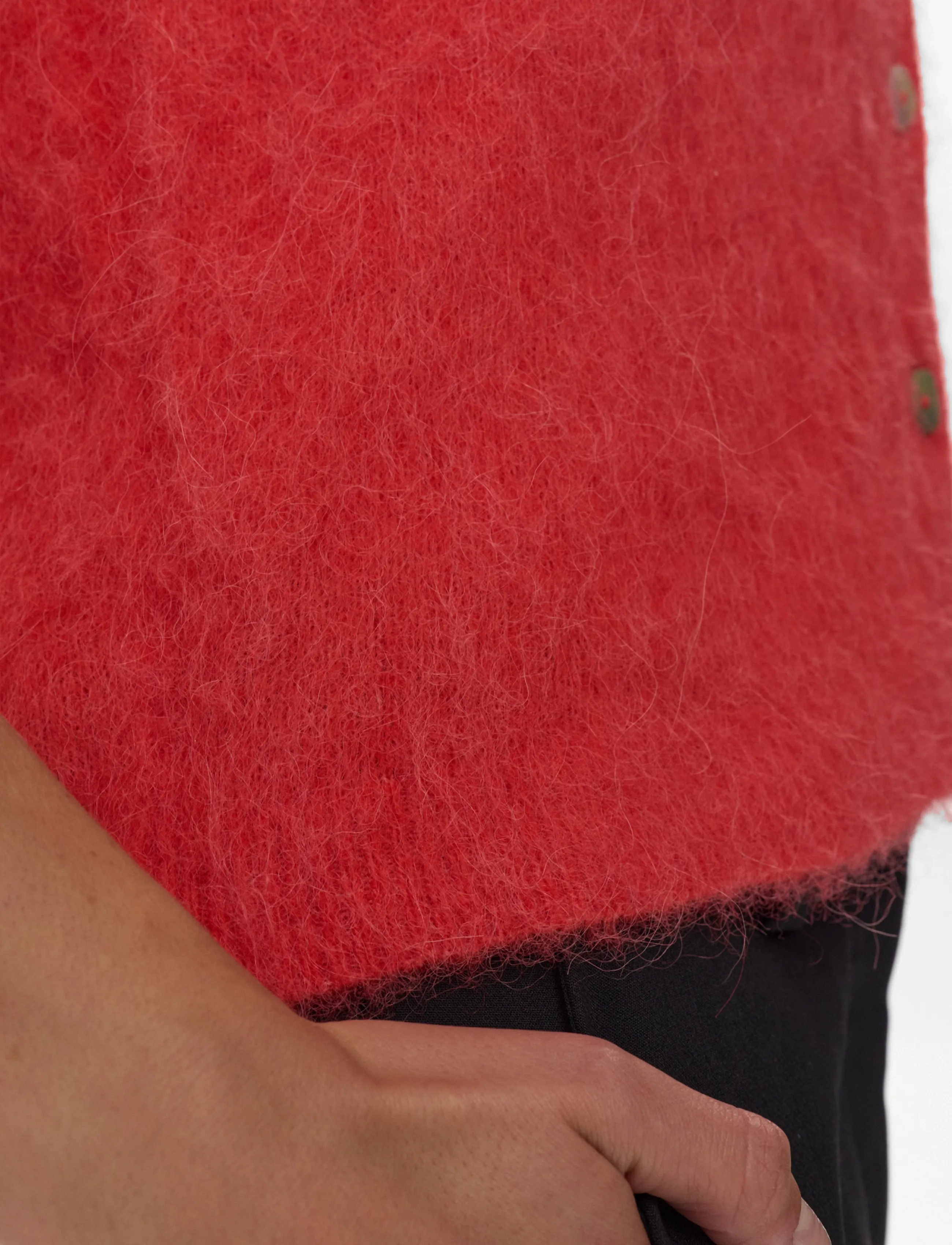Nümph - NUSURI BRUSHED SS CARDIGAN - strickjacken - fiery red - 5