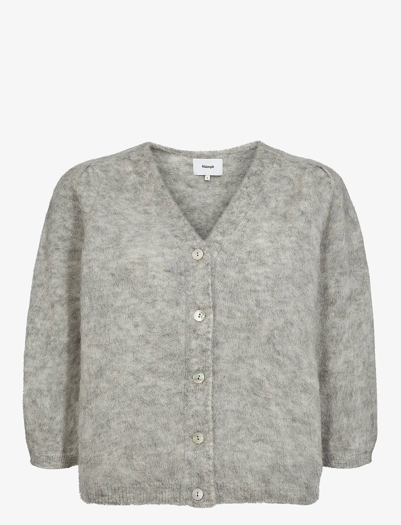 Nümph - NUSURI BRUSHED SS CARDIGAN - kardiganid - light grey mel - 0