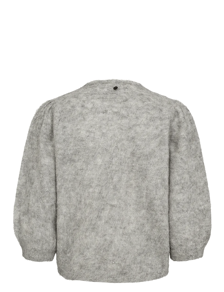 Nümph - NUSURI BRUSHED SS CARDIGAN - strickjacken - light grey mel - 1