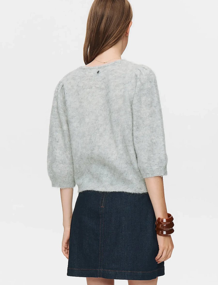 Nümph - NUSURI BRUSHED SS CARDIGAN - strickjacken - light grey mel - 4