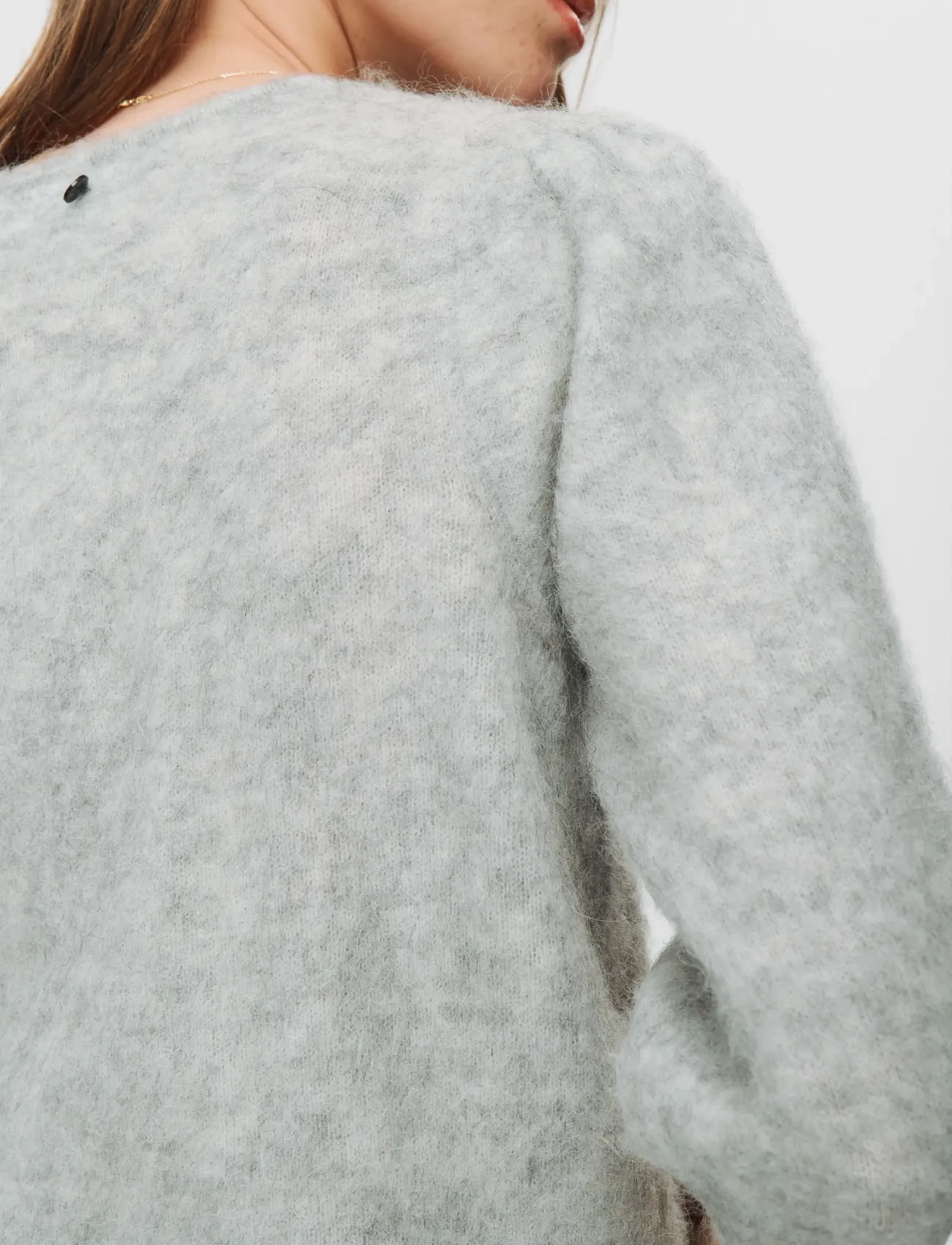 Nümph - NUSURI BRUSHED SS CARDIGAN - cardigans - light grey mel - 5