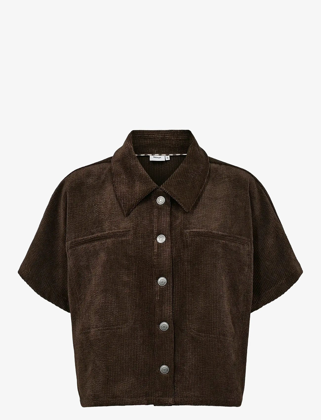 Nümph - NUTHEA SHIRT - short-sleeved shirts - black coffee - 0