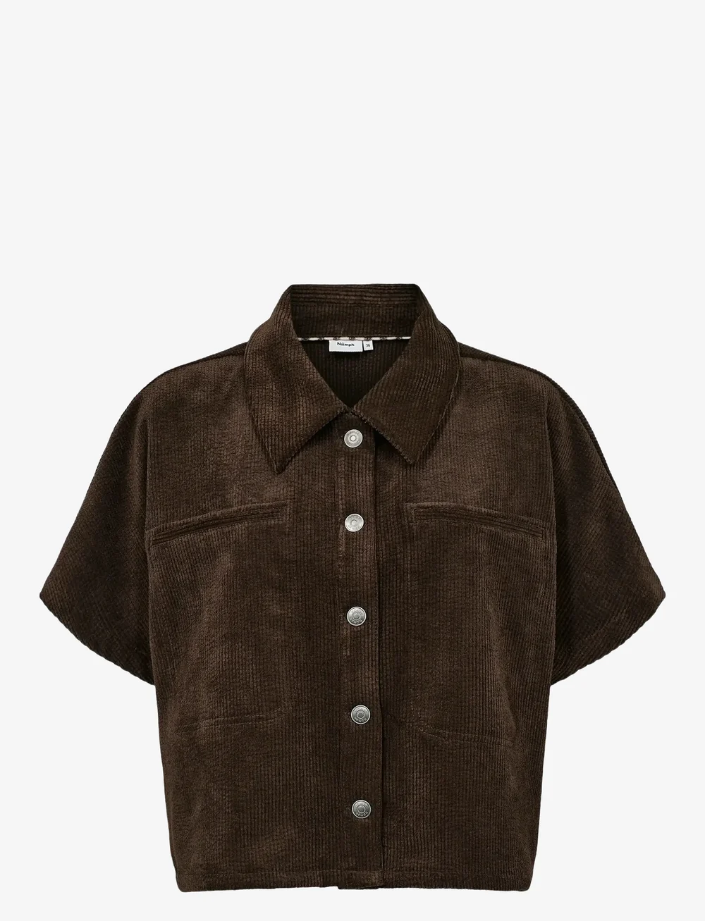 Nümph - NUTHEA SHIRT - kortærmede skjorter - black coffee - 0