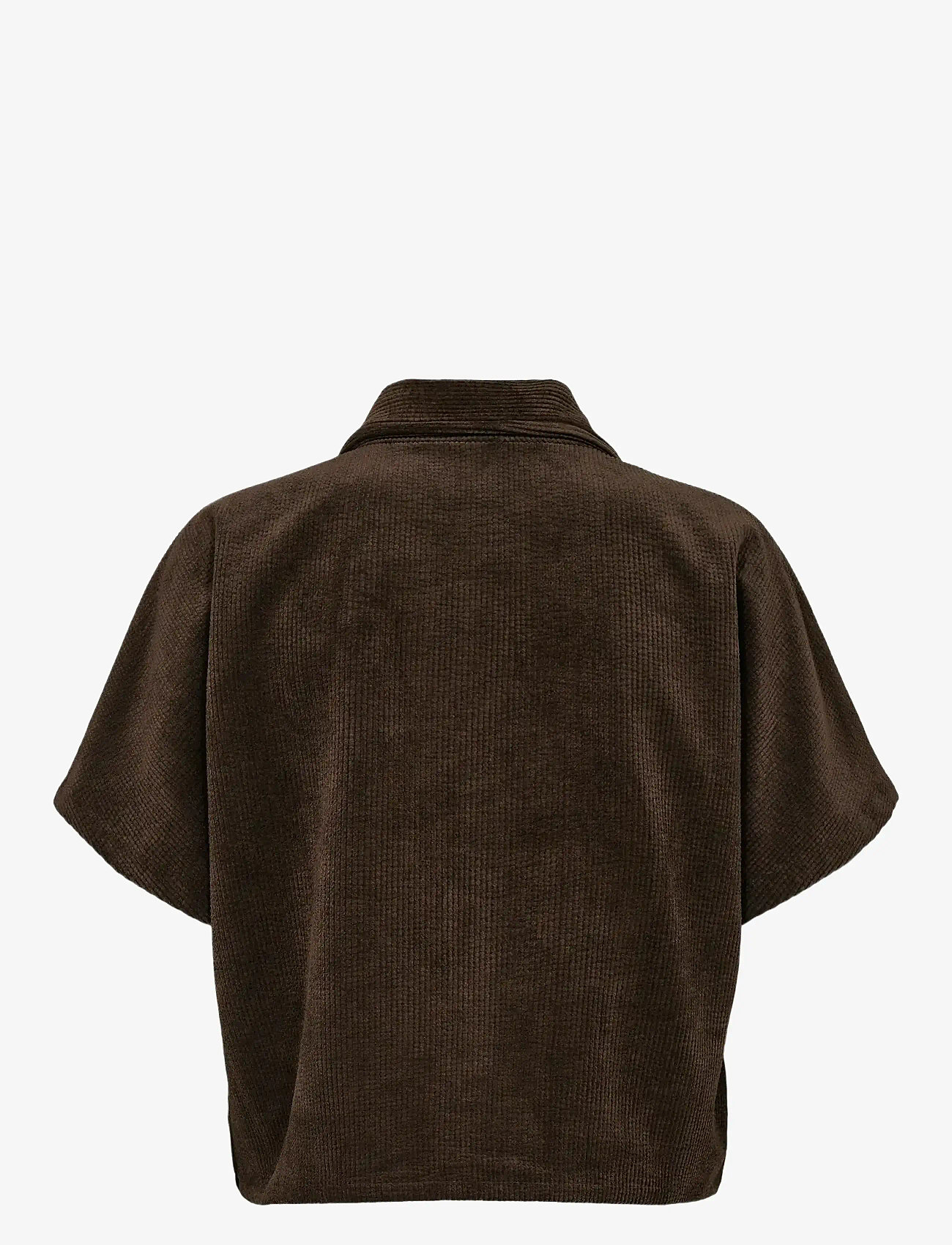 Nümph - NUTHEA SHIRT - short-sleeved shirts - black coffee - 1