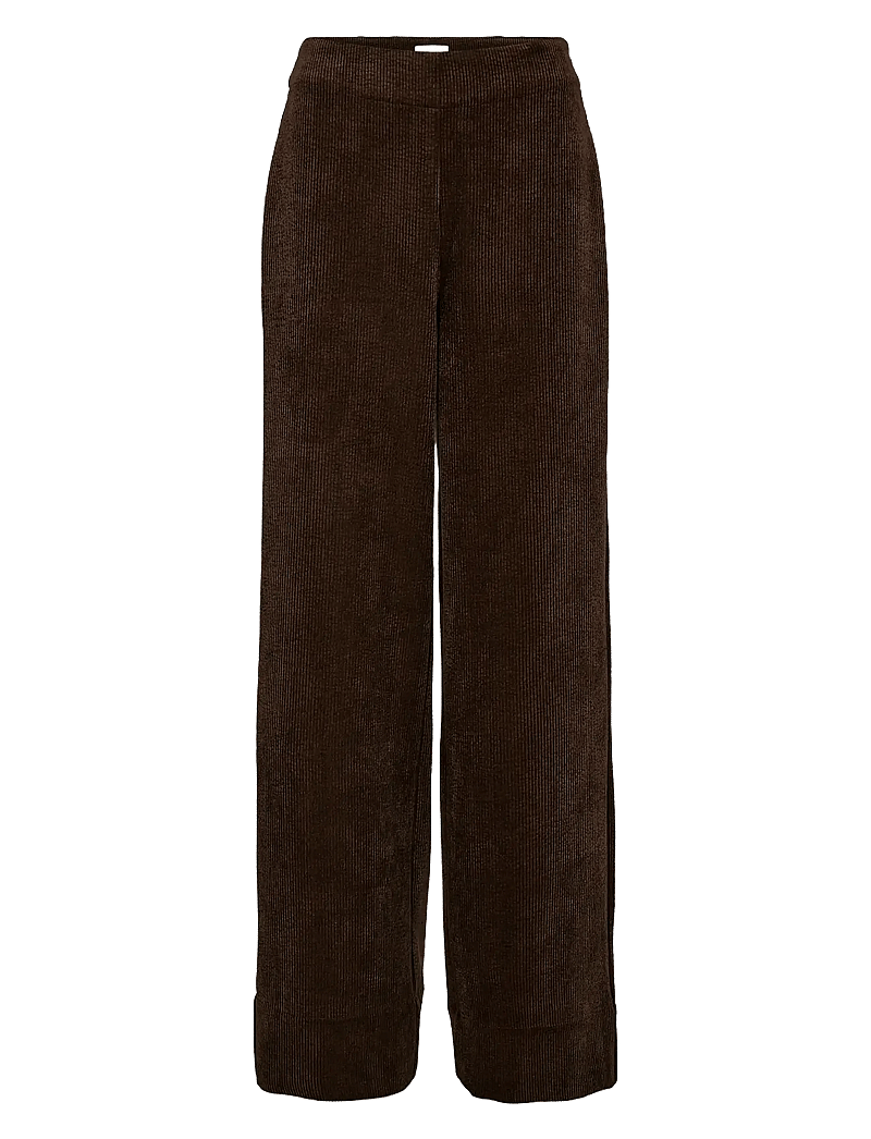 Nümph - NUTHEA PANTS - wijde broeken - black coffee - 1