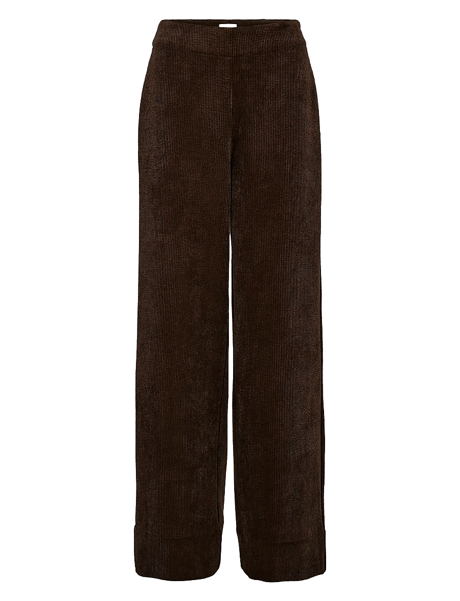Nümph - NUTHEA PANTS - hosen mit weitem bein - black coffee - 1