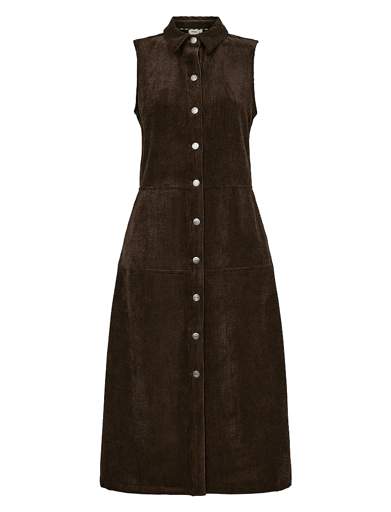 Nümph - NUTHEA DRESS - skjortklänningar - black coffee - 1