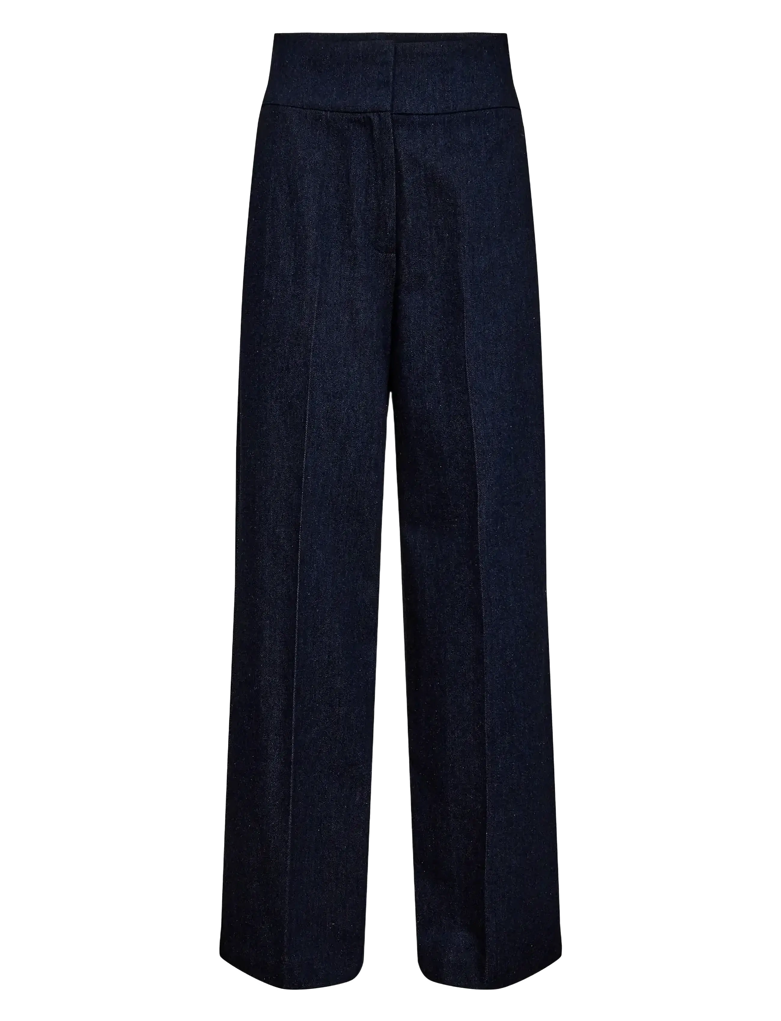 Nümph NUBUSSY DENIM LONG PANTS - Straight jeans - DARK BLUE DENIM / navy