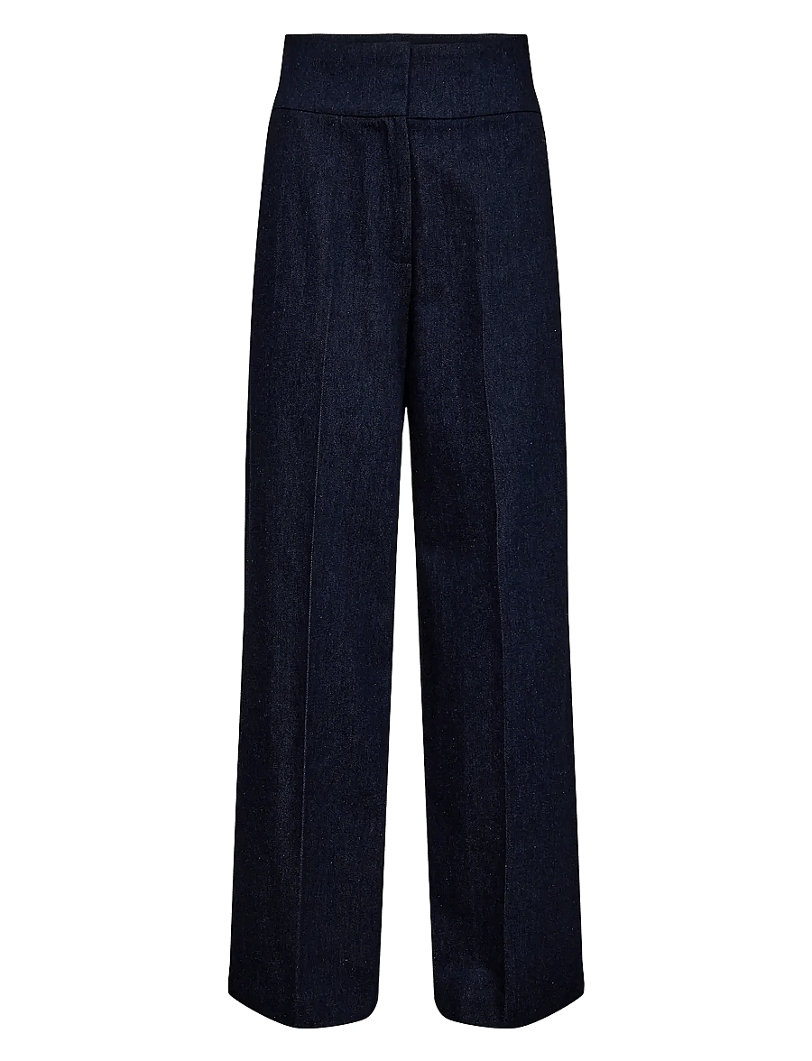 Nümph - NUBUSSY DENIM LONG PANTS - gerade jeans - dark blue denim - 1