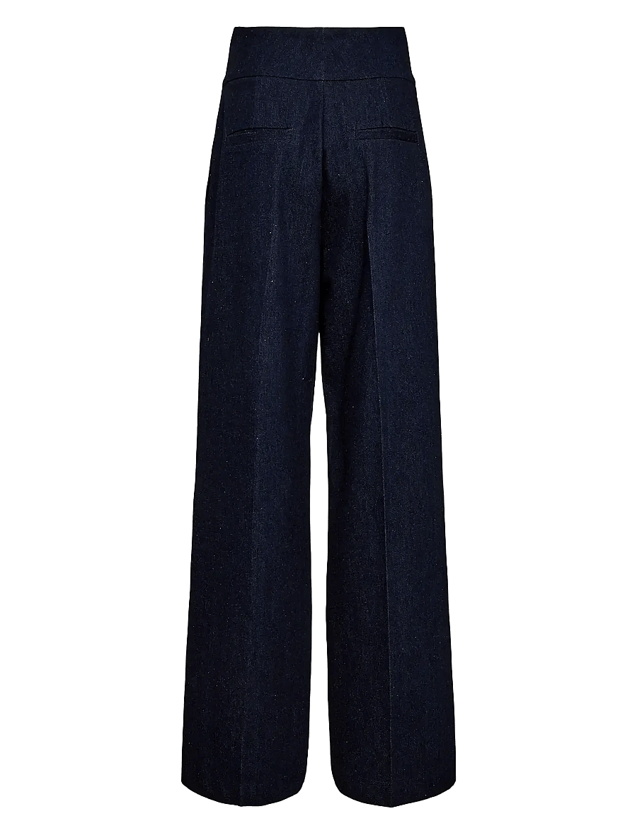Nümph - NUBUSSY DENIM LONG PANTS - gerade jeans - dark blue denim - 2