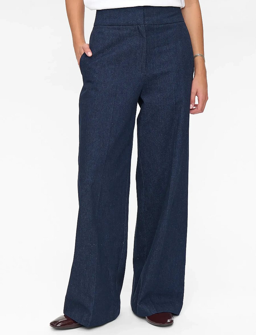 Nümph - NUBUSSY DENIM LONG PANTS - gerade jeans - dark blue denim - 0