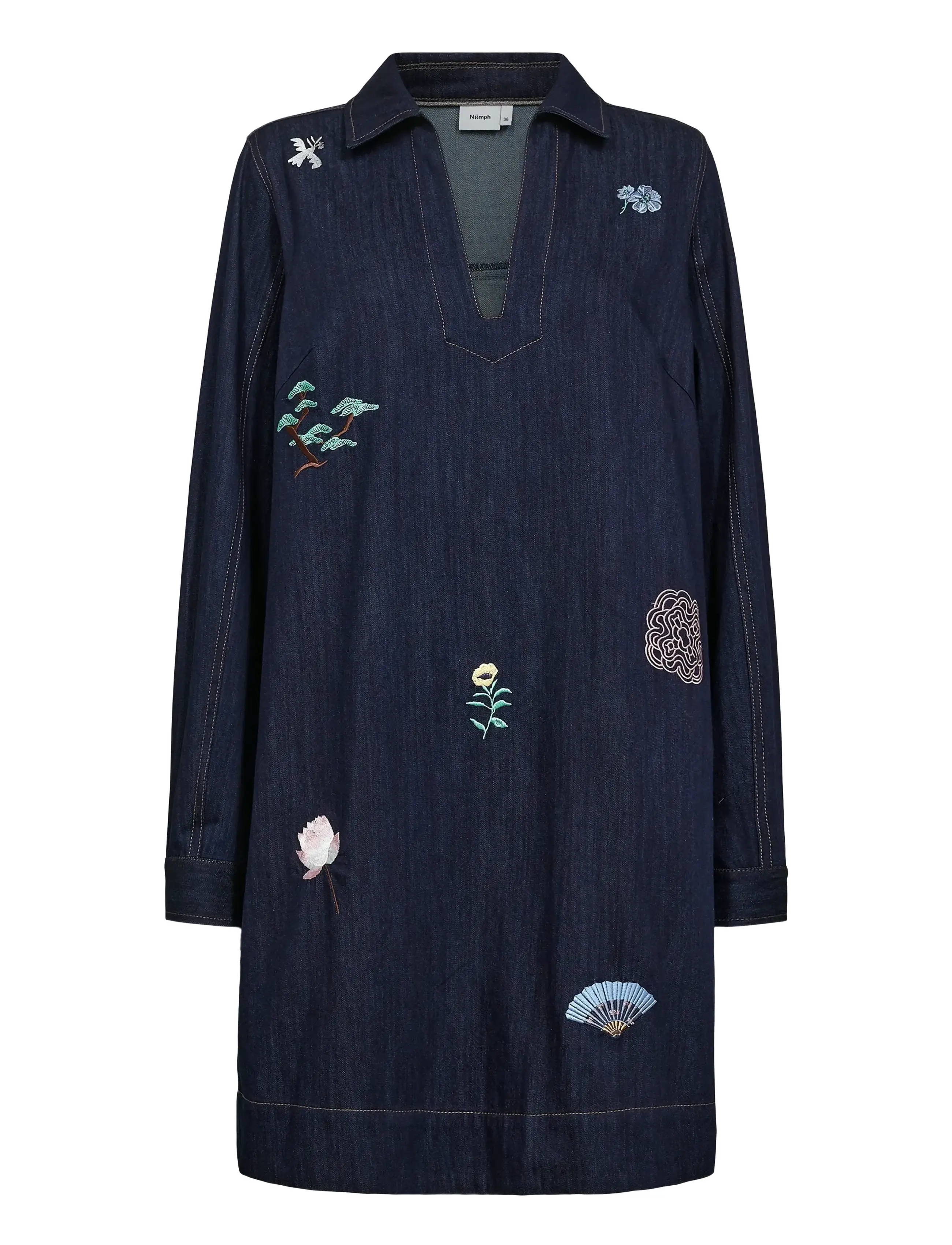 Nümph NUCHIKU DRESS - Kleider - DARK BLUE DENIM / blue