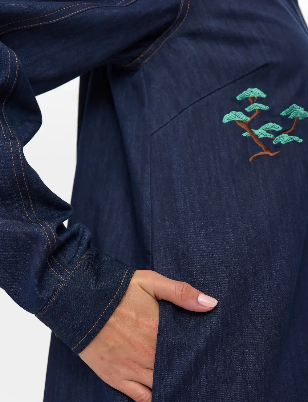 Nümph - NUCHIKU DRESS - denimkjoler - dark blue denim - 4