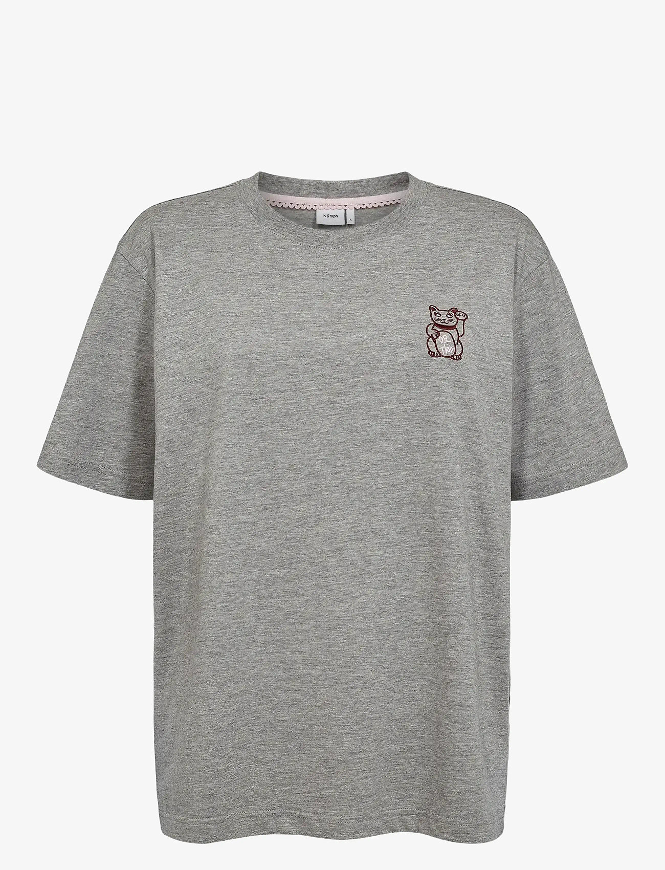 Nümph - NUPREMA OVERSIZE TEE - medium grey mel - 1