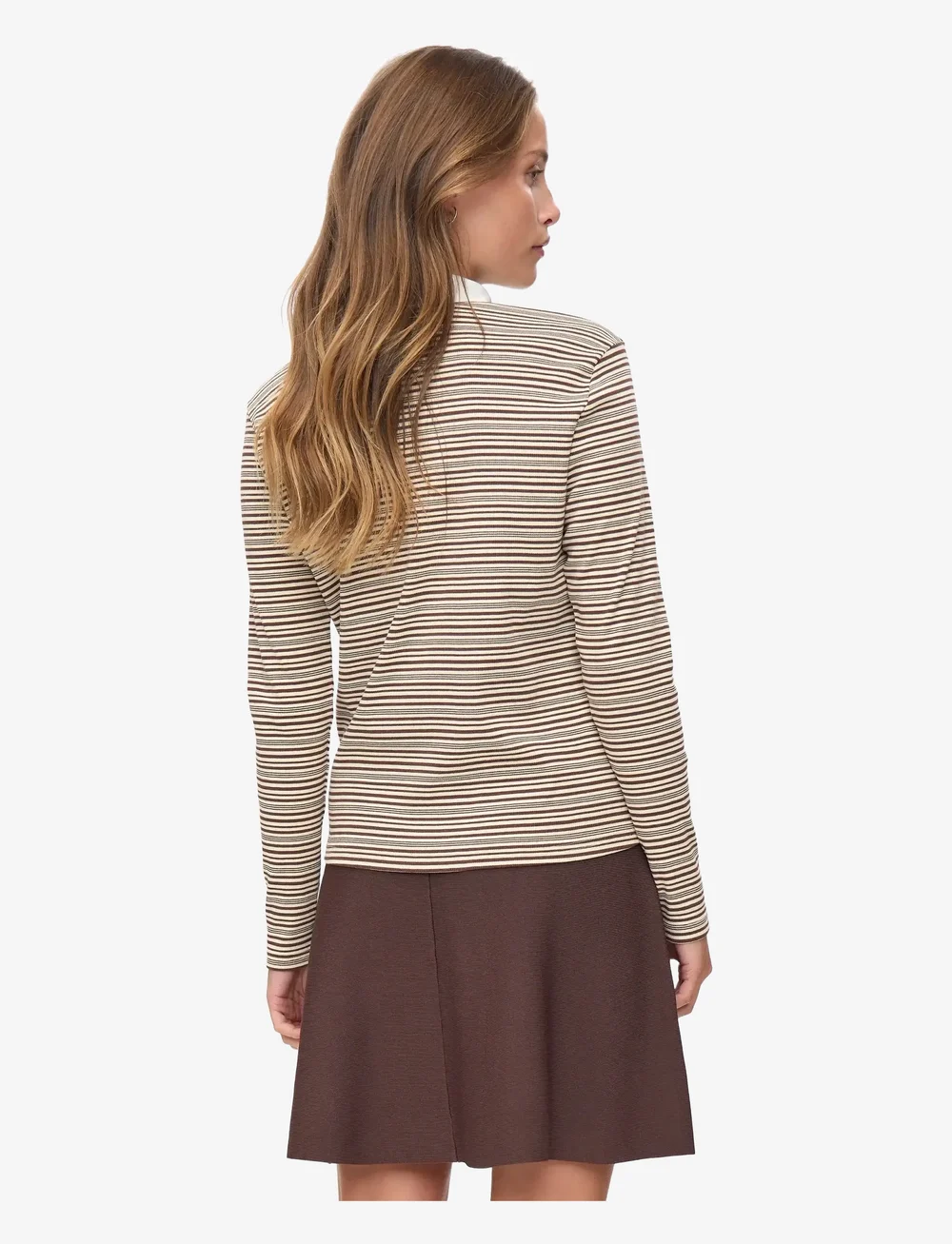 Nümph - NUSEMMA LS POLO - pikkade varrukatega alussärgid - black coffee - 1