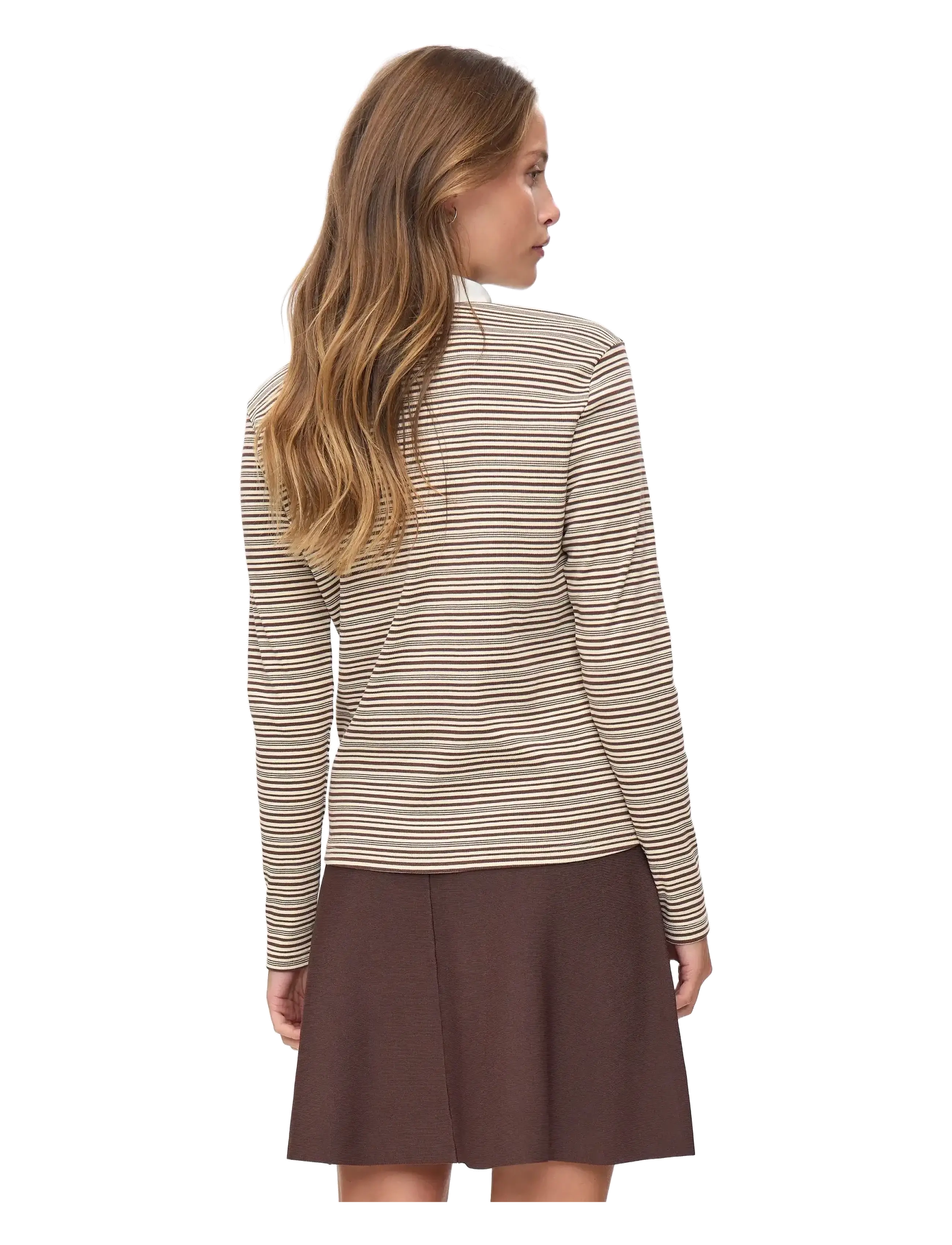 Nümph - NUSEMMA LS POLO - långärmade toppar - black coffee - 1