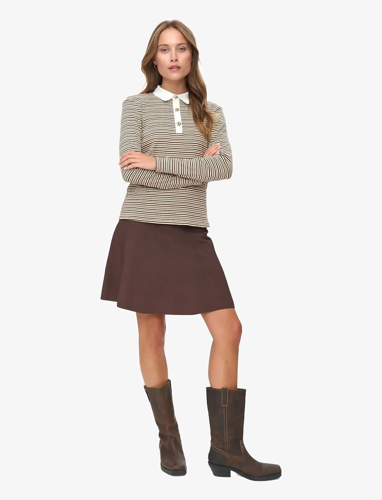 Nümph - NUSEMMA LS POLO - herbstliche kleidung - black coffee - 2