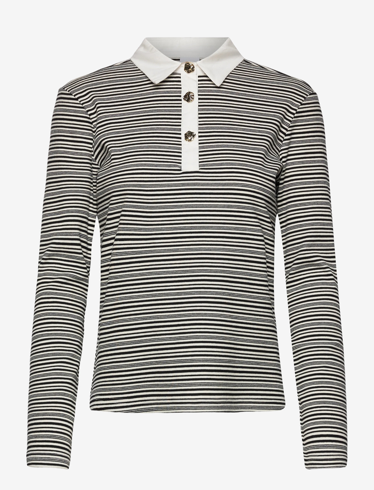 Nümph - NUSEMMA LS POLO - pikkade varrukatega alussärgid - caviar - 1