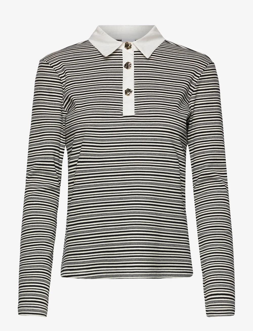 Nümph - NUSEMMA LS POLO - long-sleeved tops - caviar - 1