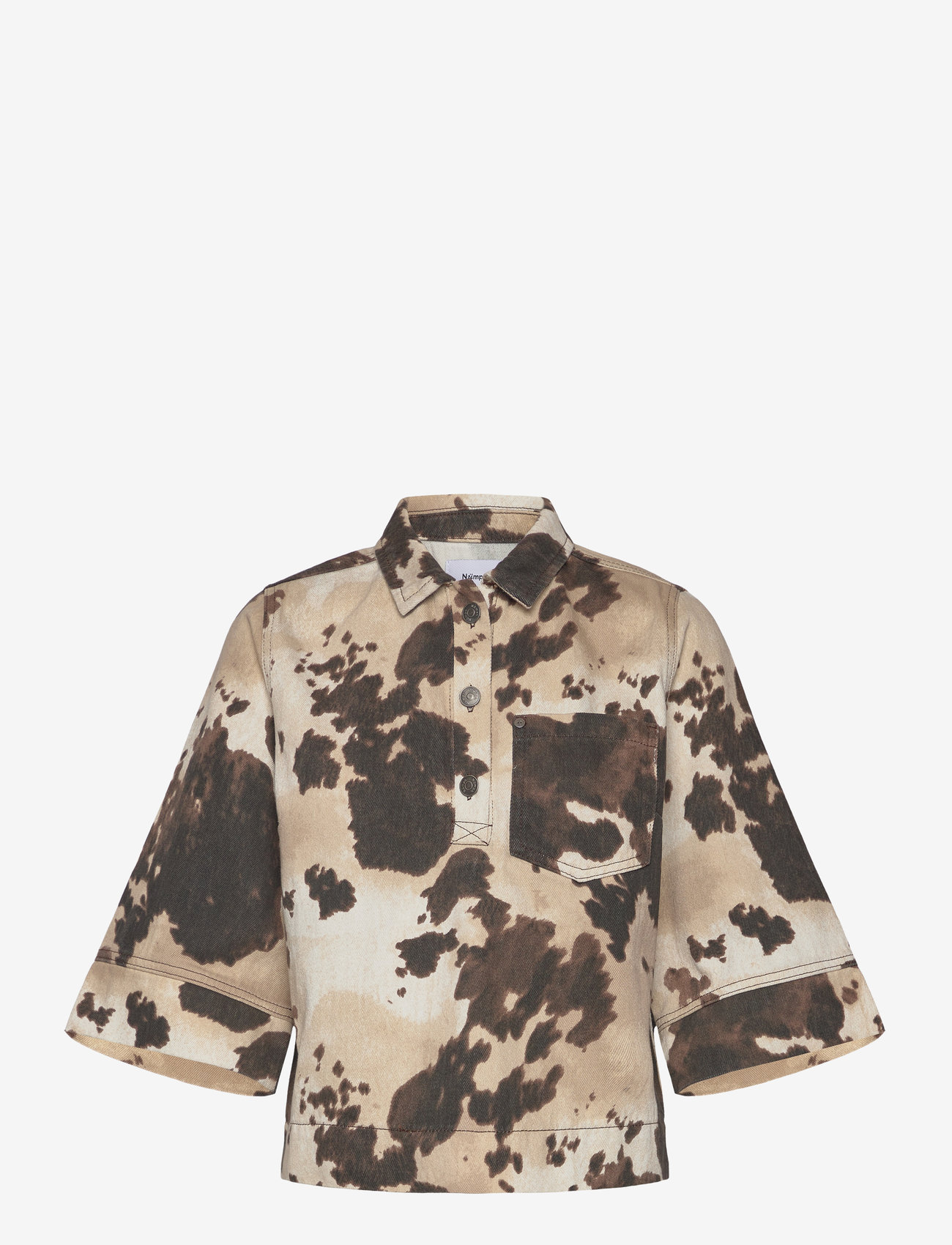 Nümph - NUIVY SHIRT - kortärmade skjortor - gray morn - 0