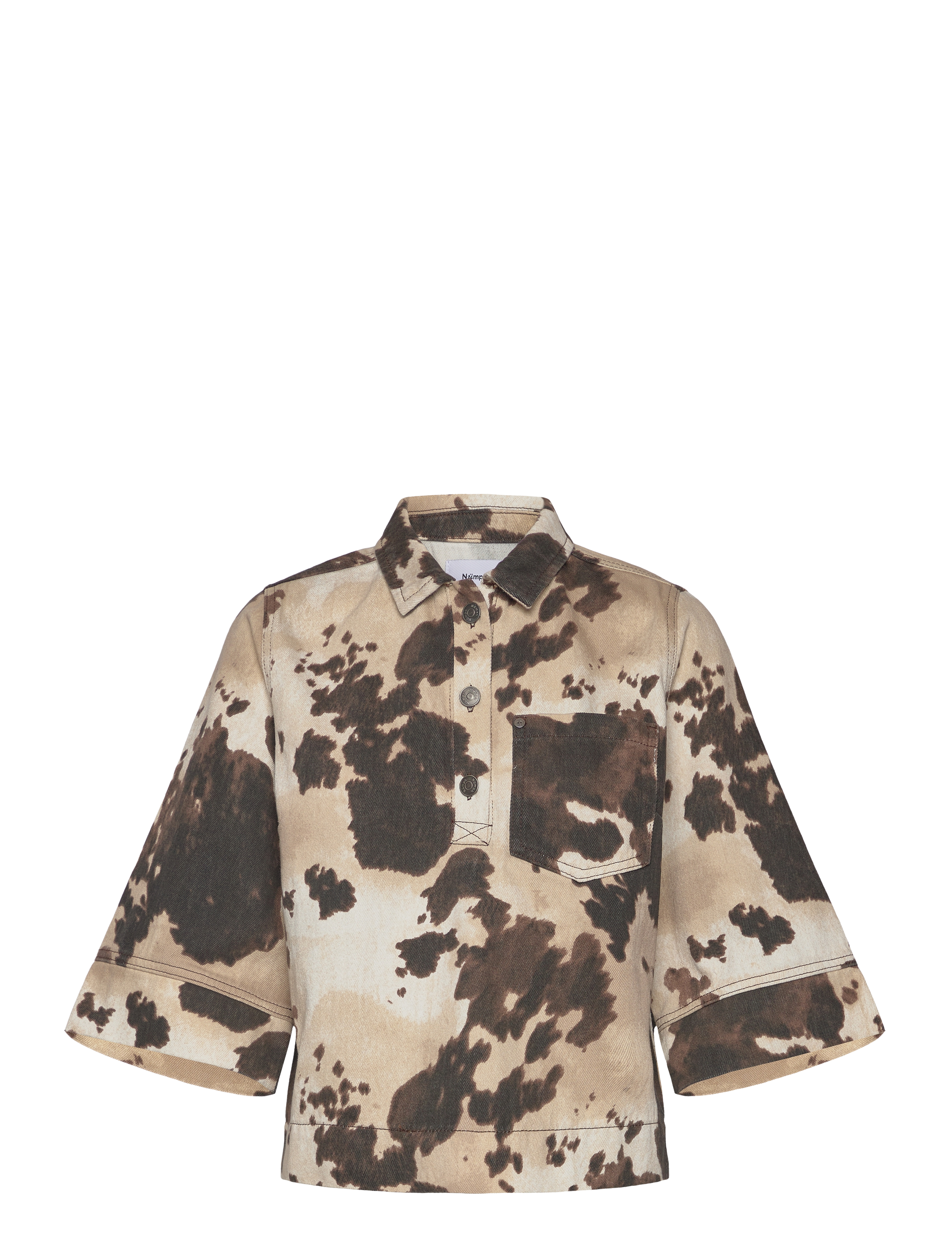 Nümph NUIVY SHIRT - Tøj - GRAY MORN / brown