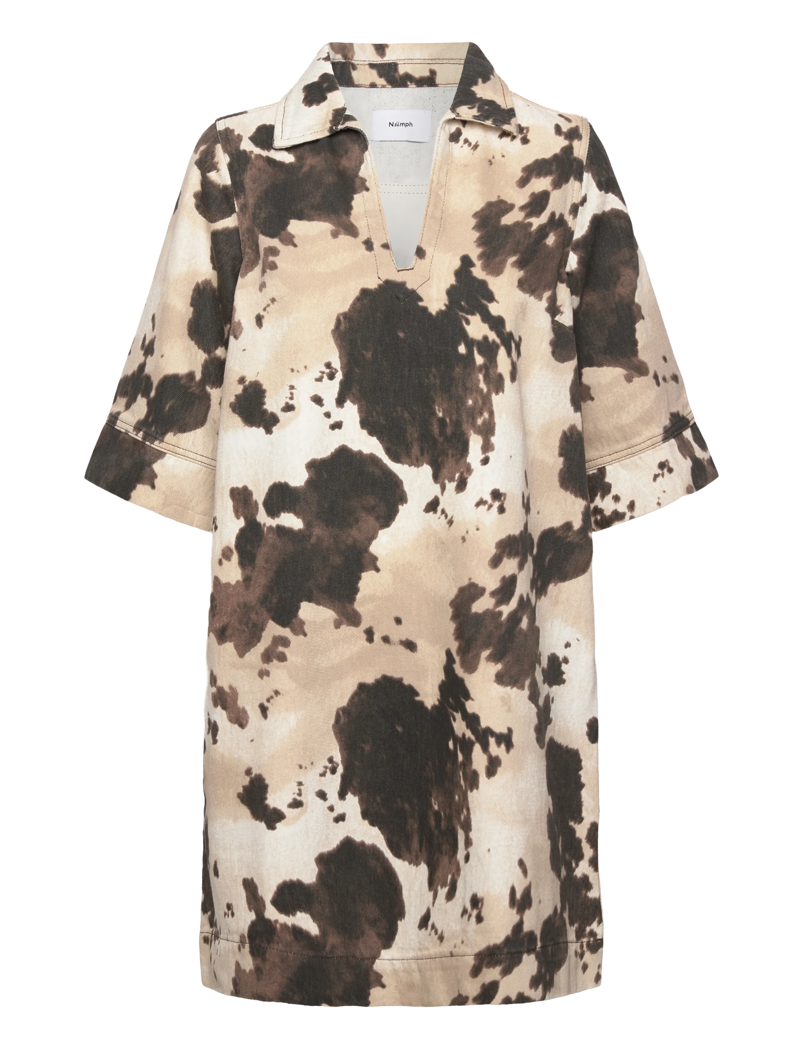 Nümph Nuivy Dress, 36, Brown, Kjoler > Skjortekjoler, Dame