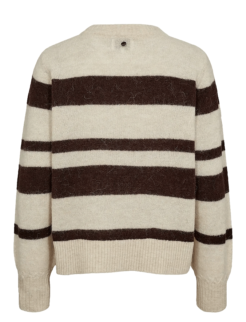 Nümph - NURIETTE WIDE STRIPE PULLOVER - pullover - black coffee - 1