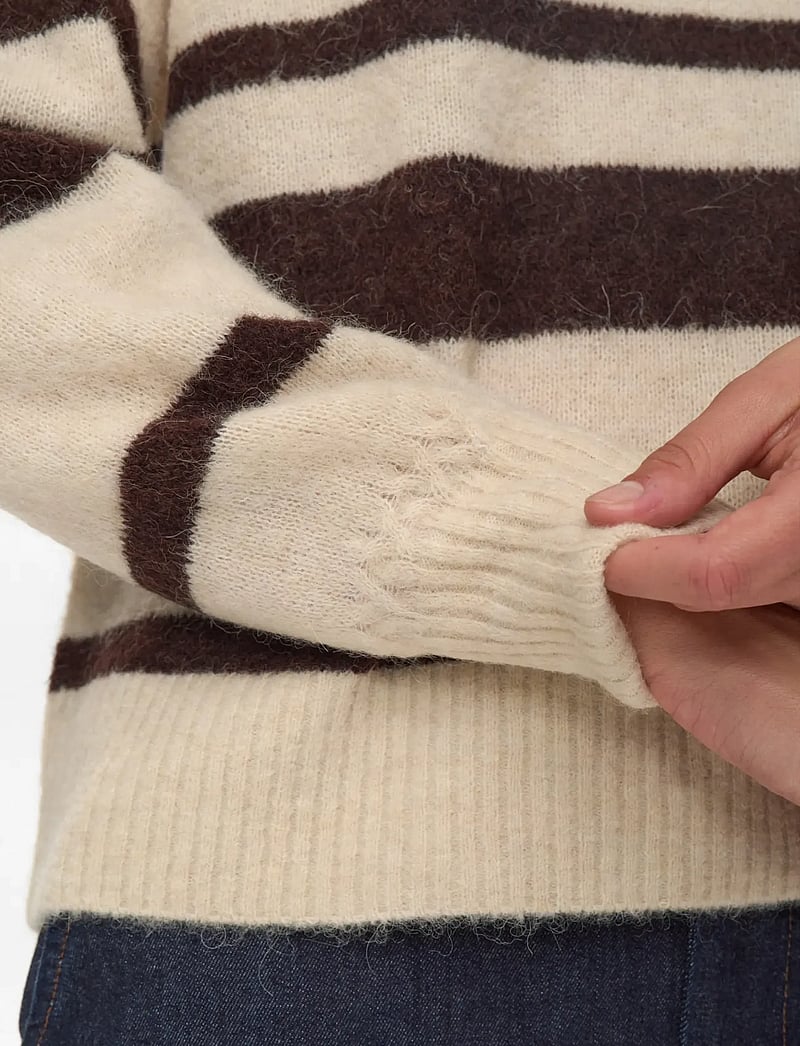 Nümph - NURIETTE WIDE STRIPE PULLOVER - pullover - black coffee - 3