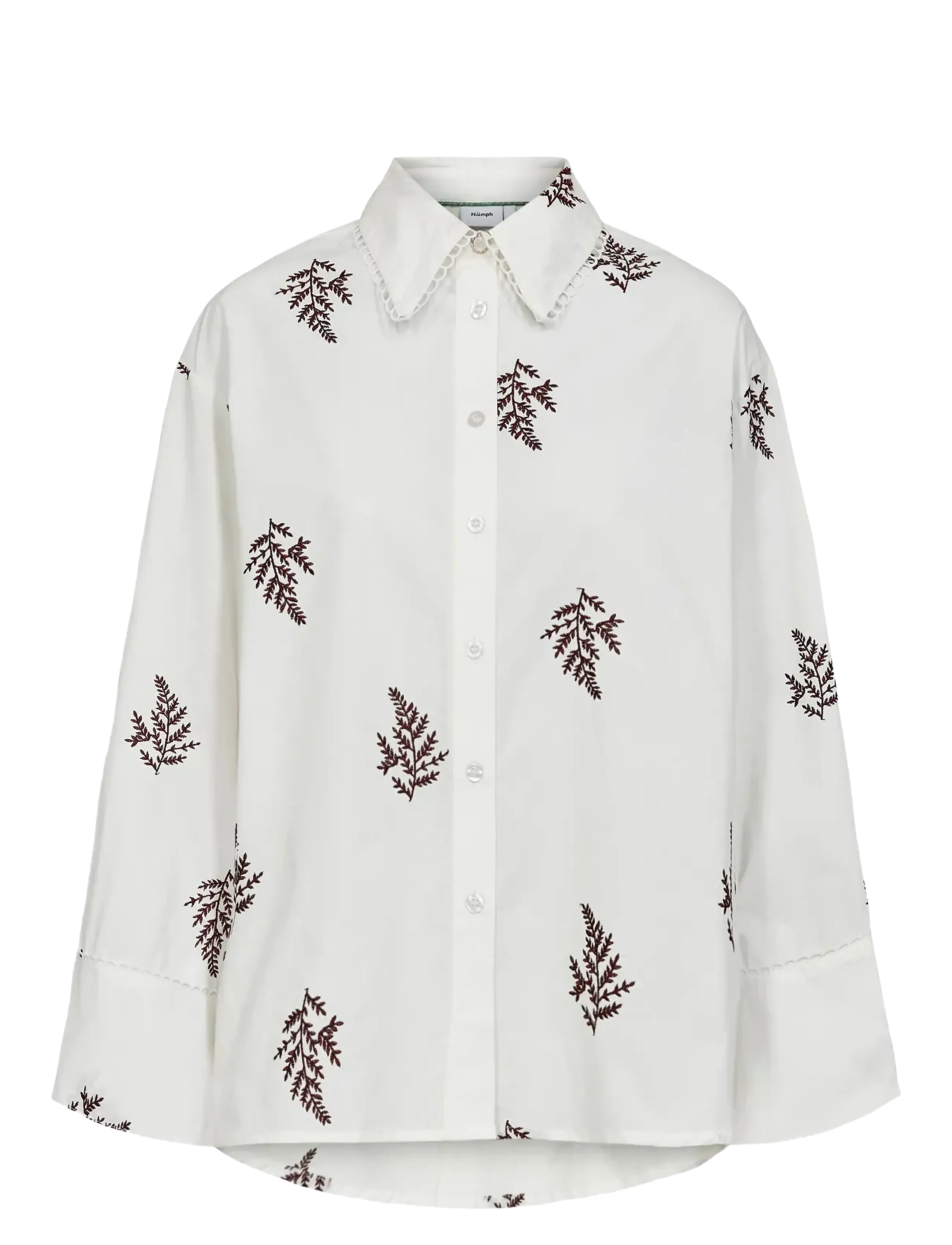 Nümph NUBAILY SHIRT - Pluusid ja särgid - WINETASTING / white