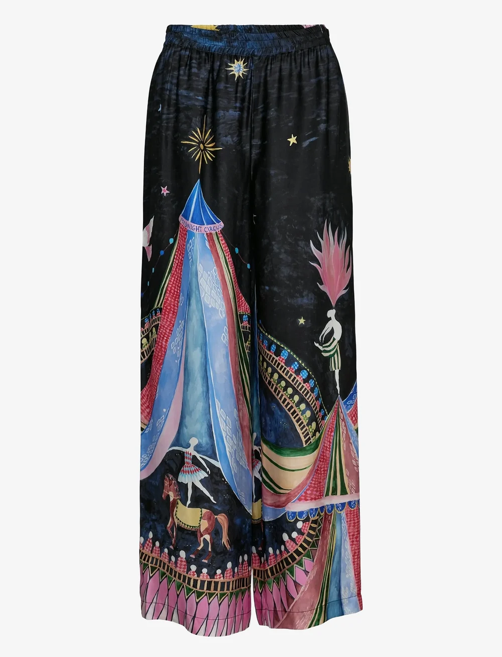Nümph - NUSTARLA PANTS - wijde broeken - obsidian - 0