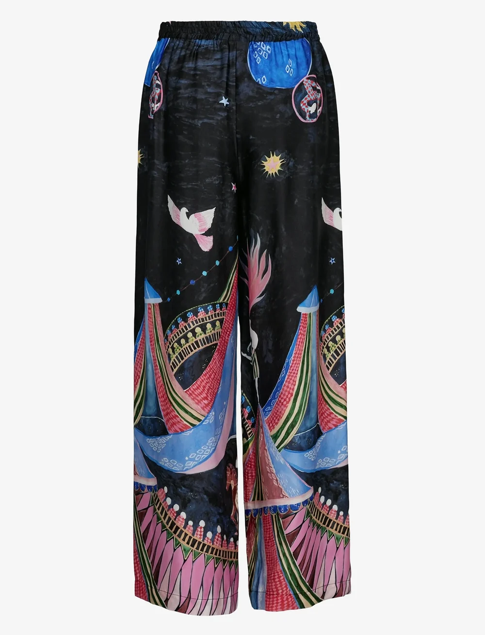 Nümph - NUSTARLA PANTS - wijde broeken - obsidian - 1