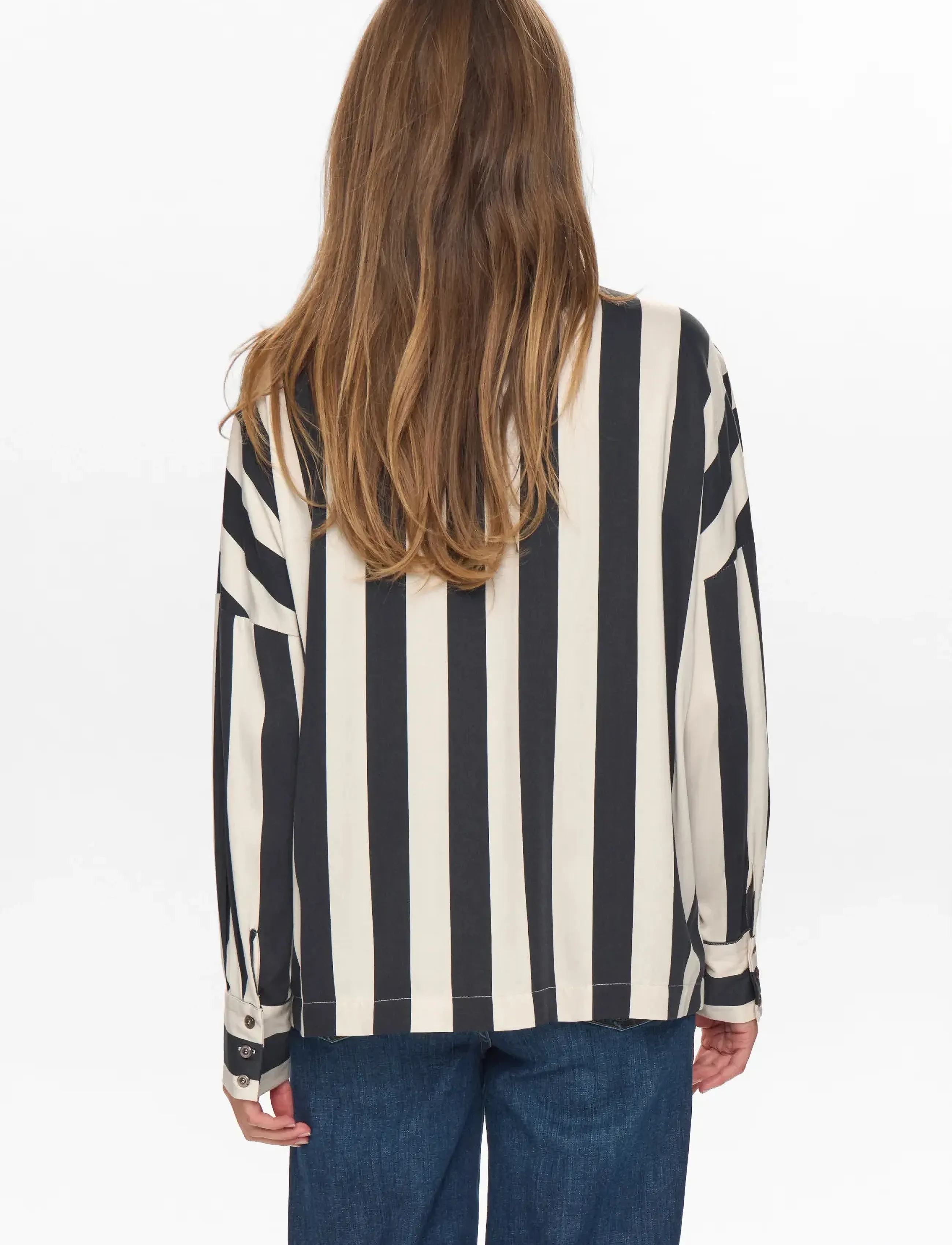 Nümph - NUMINZU STRIPE SHIRT - koszule z długimi rękawami - caviar - 4