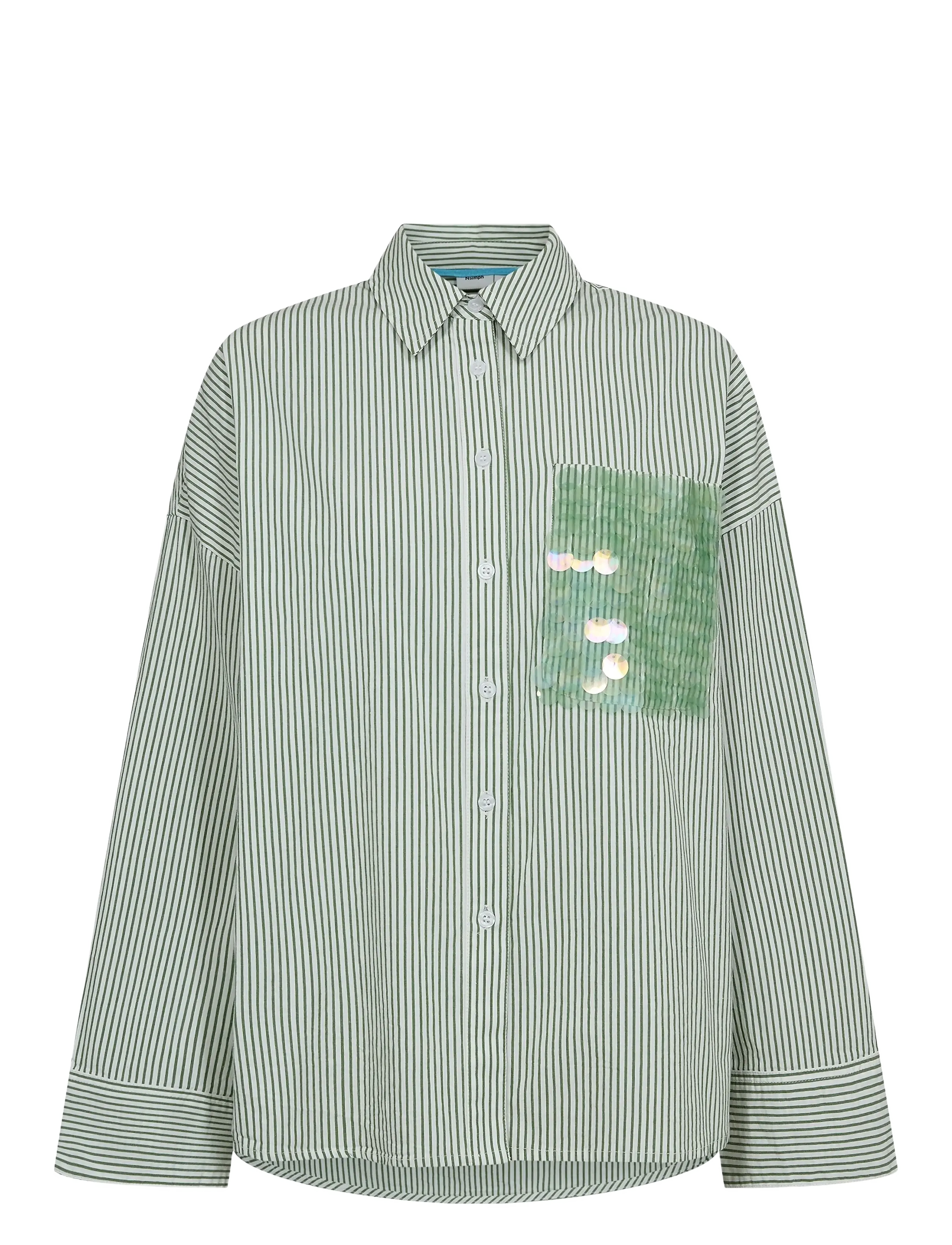Nümph Nudarmi Shirt, S/M, Green, Skjorter > Langærmede, Dame
