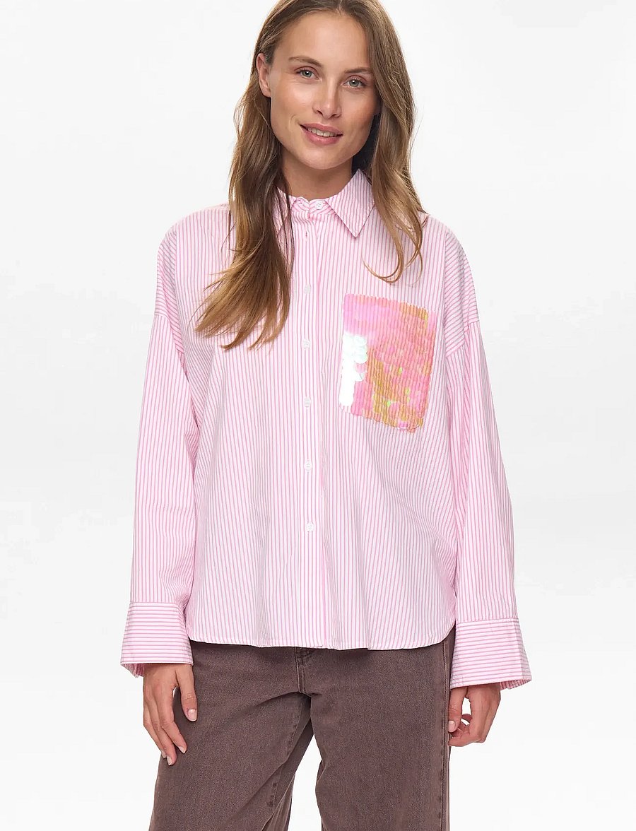 Nümph - NUDARMI SHIRT - pikkade varrukatega särgid - fuchsia pink - 0