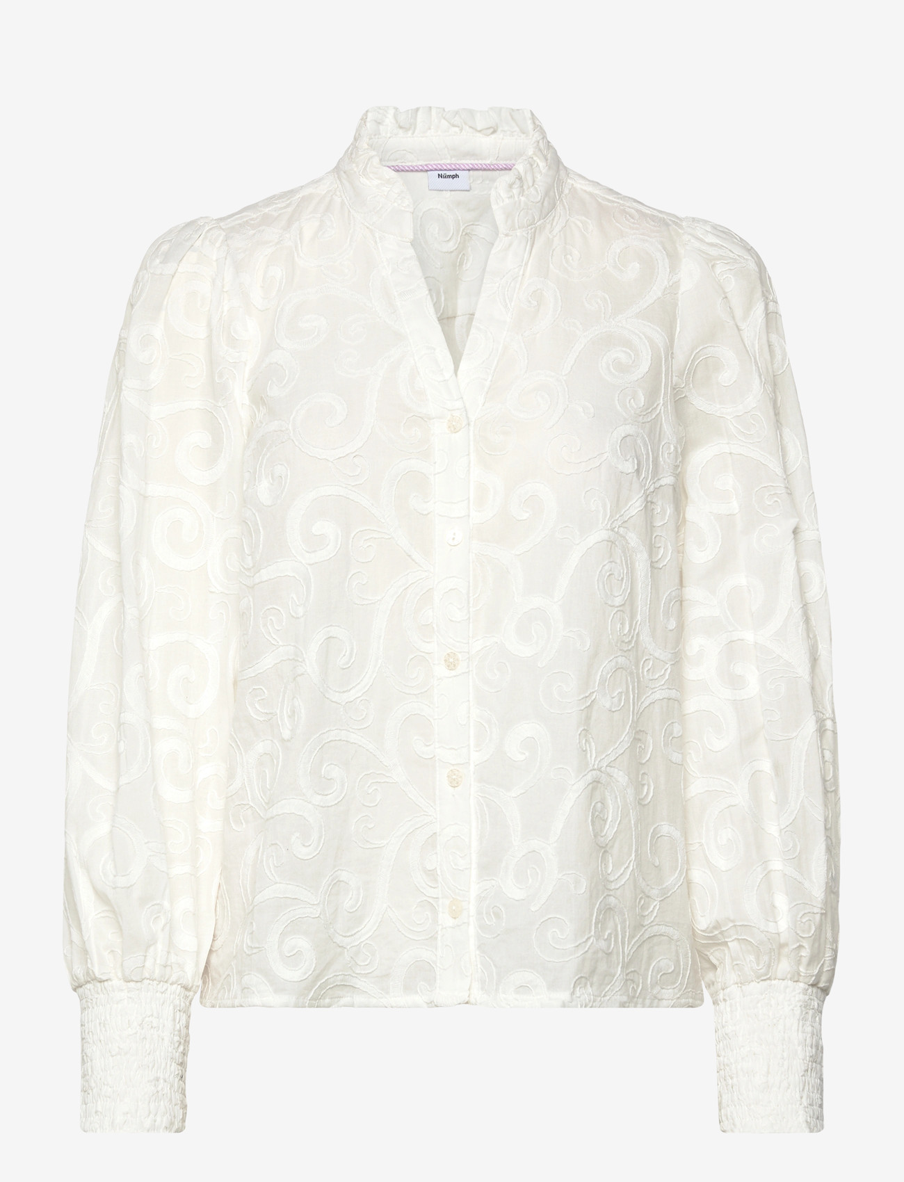 Nümph - NUTULKA BLOUSE - langærmede skjorter - bright white - 0