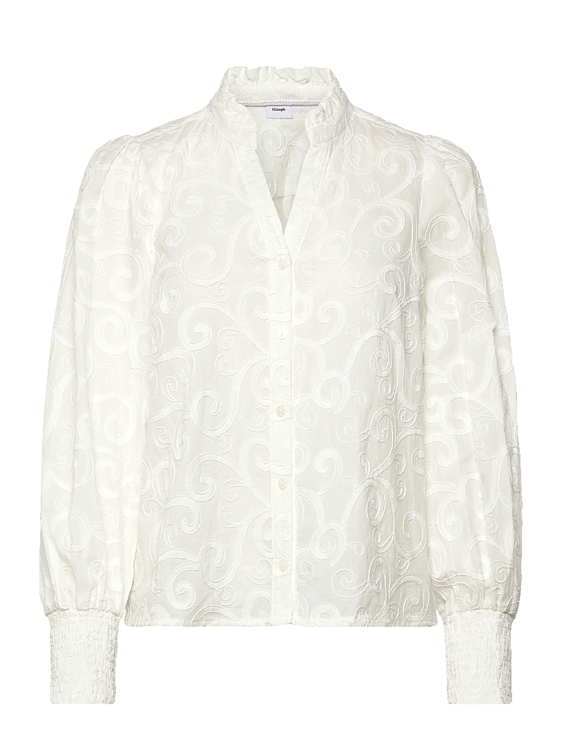Nümph - NUTULKA BLOUSE - långärmade skjortor - bright white - 0