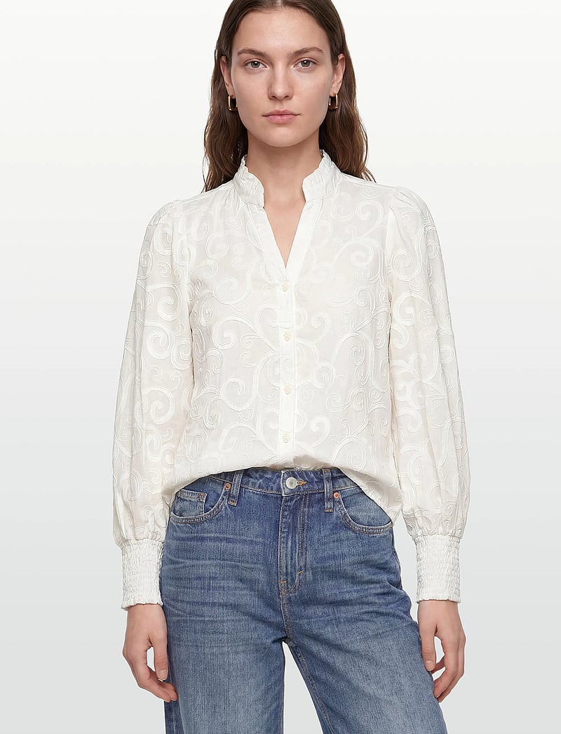 Nümph - NUTULKA BLOUSE - langärmlige hemden - bright white - 3