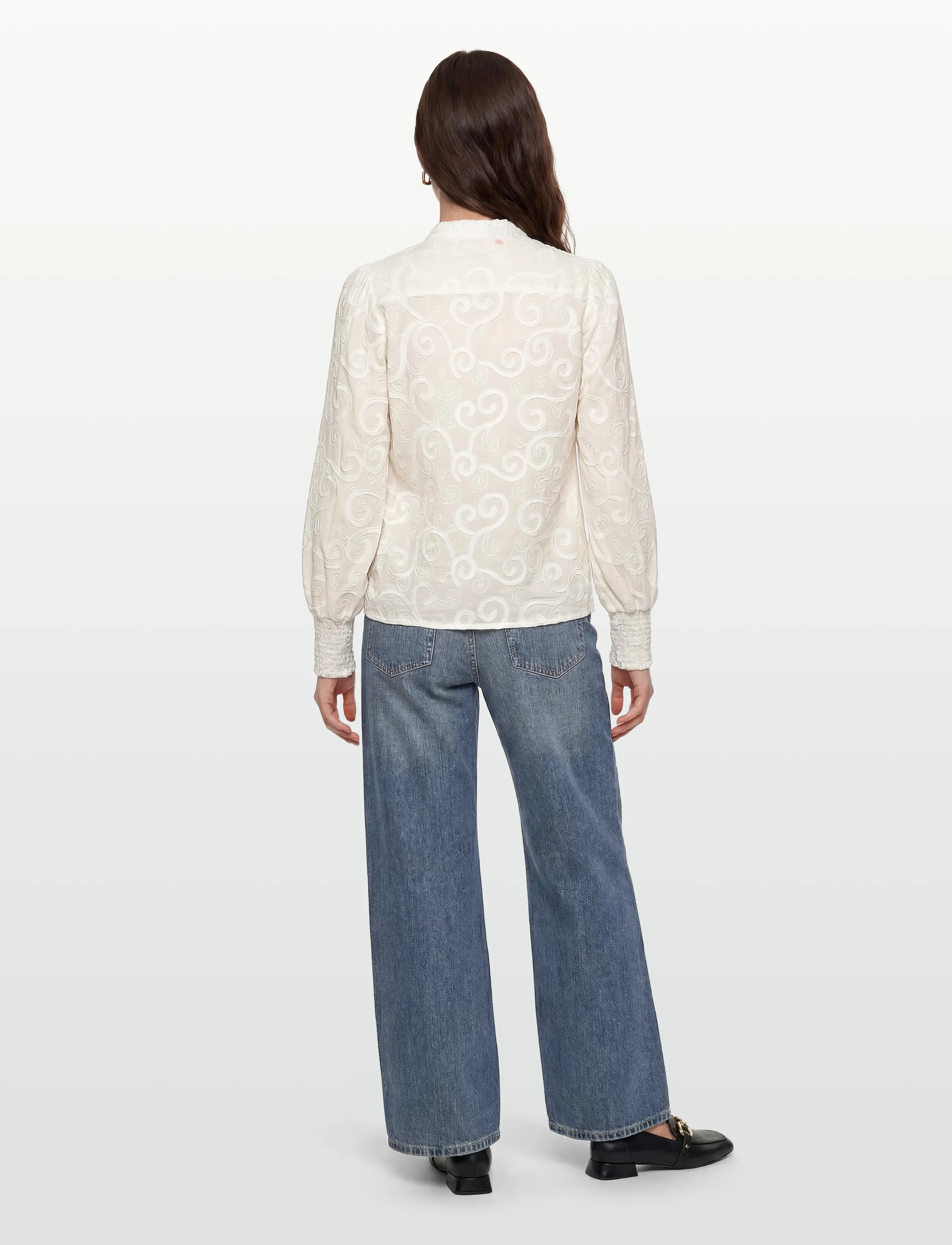 Nümph - NUTULKA BLOUSE - langärmlige hemden - bright white - 4