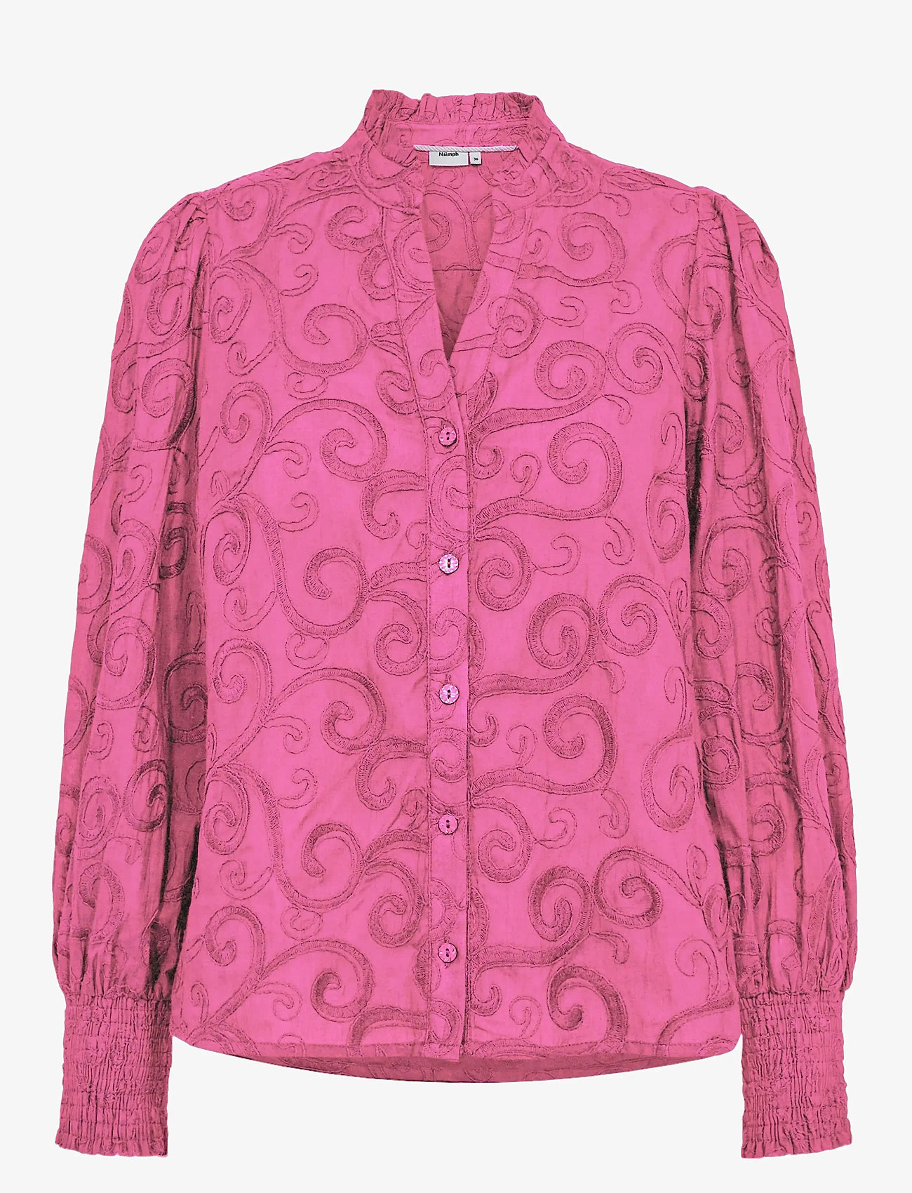Nümph - NUTULKA BLOUSE - långärmade skjortor - fuchsia pink - 0
