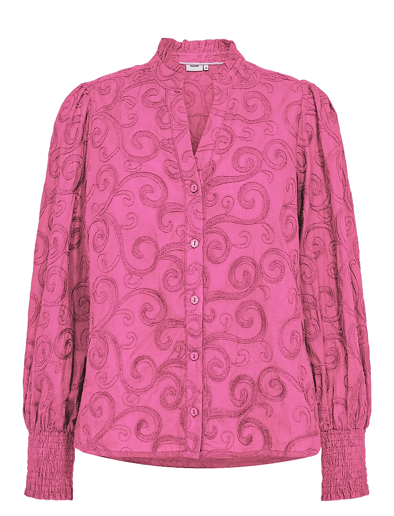 Nümph - NUTULKA BLOUSE - langärmlige hemden - fuchsia pink - 0