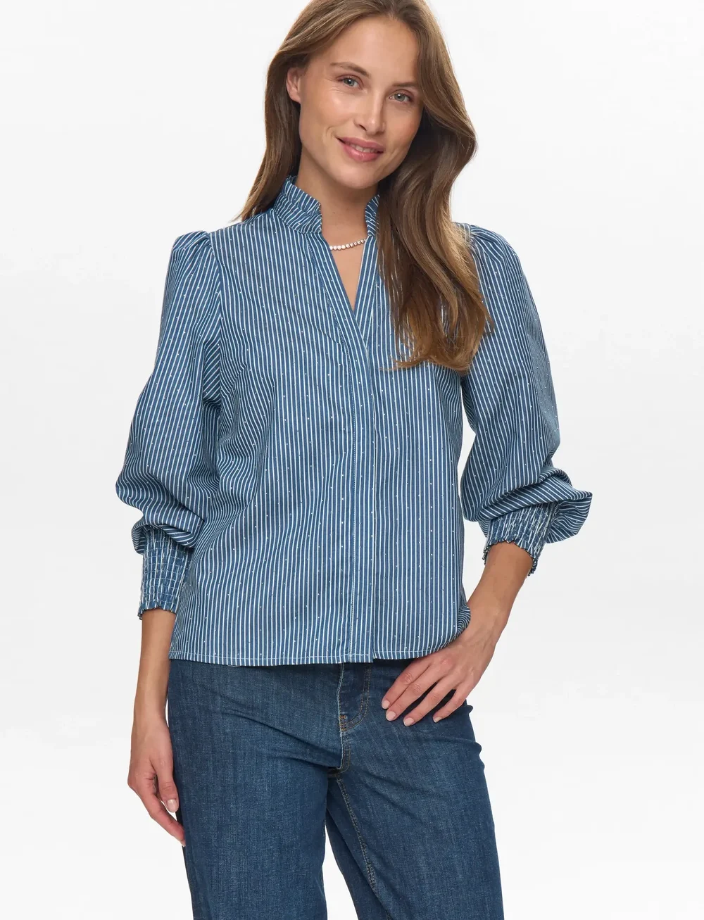 Nümph - NUEMILIE SHIRT - långärmade skjortor - medium blue denim - 0