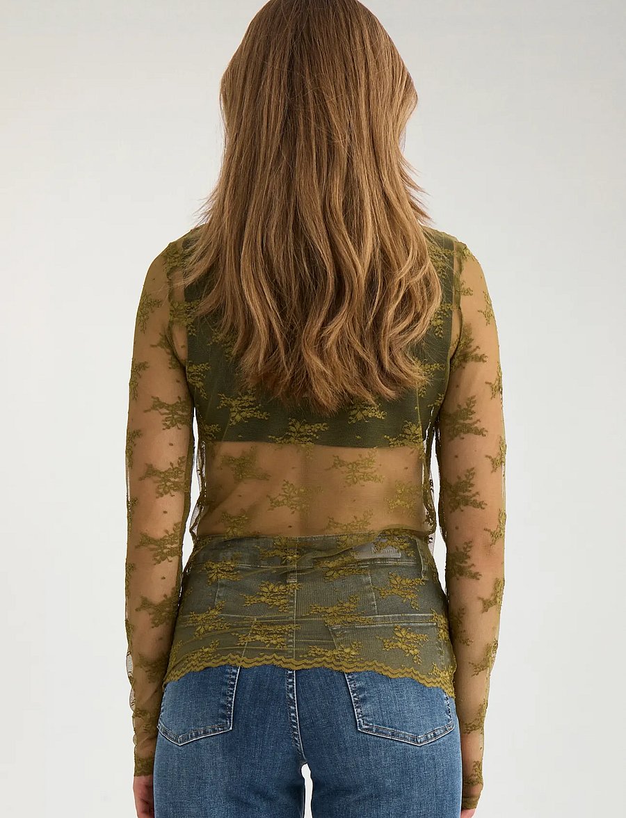 Nümph - NUNATALIA BLOUSE - langærmede bluser - fir green - 4