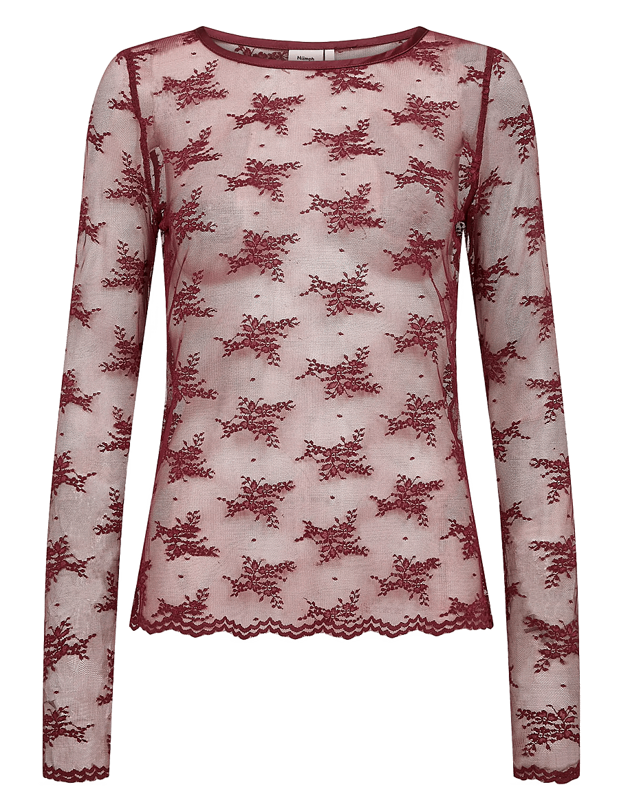 Nümph - NUNATALIA BLOUSE - langärmelige blusen - syrah - 1