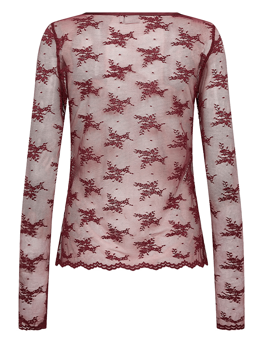 Nümph - NUNATALIA BLOUSE - langärmelige blusen - syrah - 2